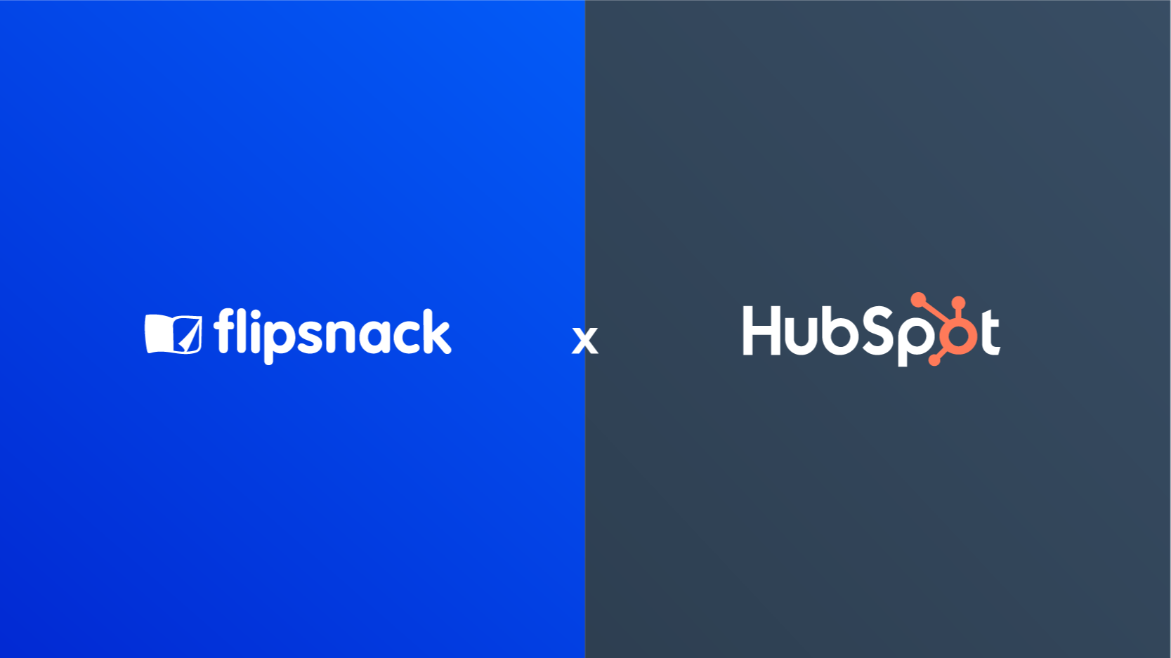 Flipsnack and HubSpot logos